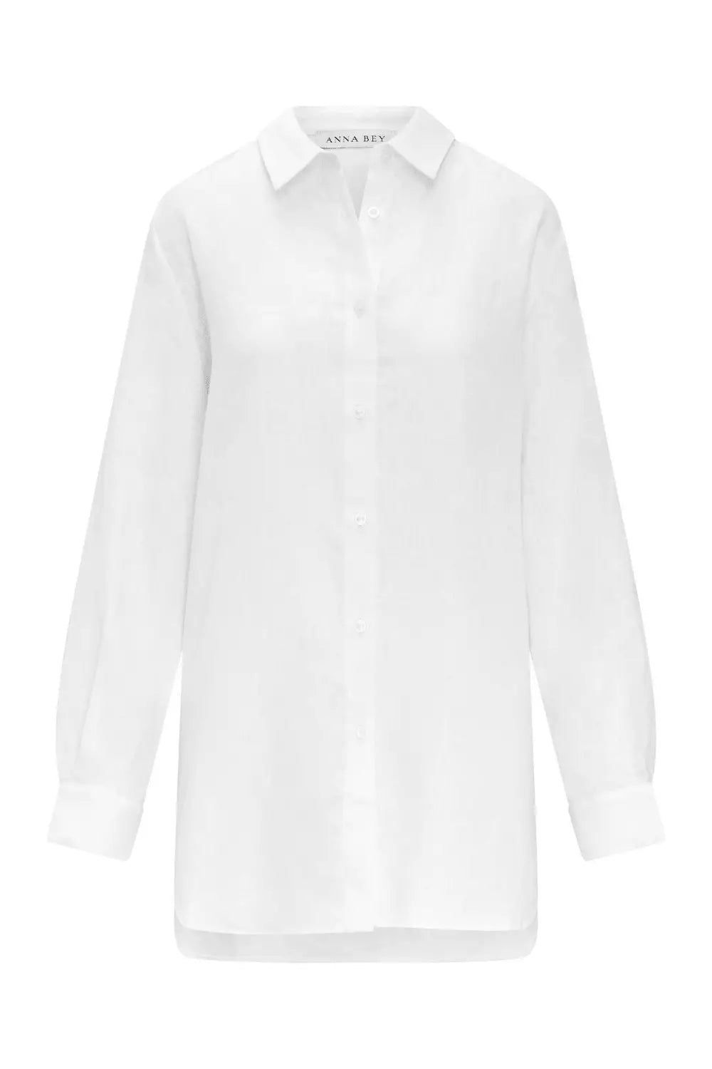 Oversized White Linen Shirt Beach Cover Up – Anna Bey Shop